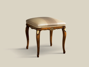5449 - Low wooden and fabric stool by Tarocco Vaccari Group - view 2
